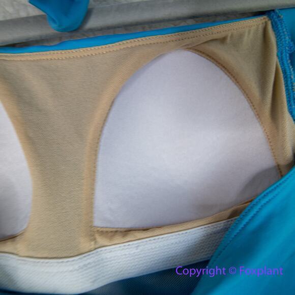 Tommy Bahama Ruched Halter Cobalt Blue One-Piece Swimsuit, women size 10 - Picture 7 of 10